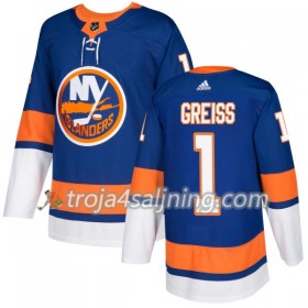 New York Islanders tröja Thomas Greiss 1 Adidas 2017-2018 Royal Authentic - NHL Tröjor Herr